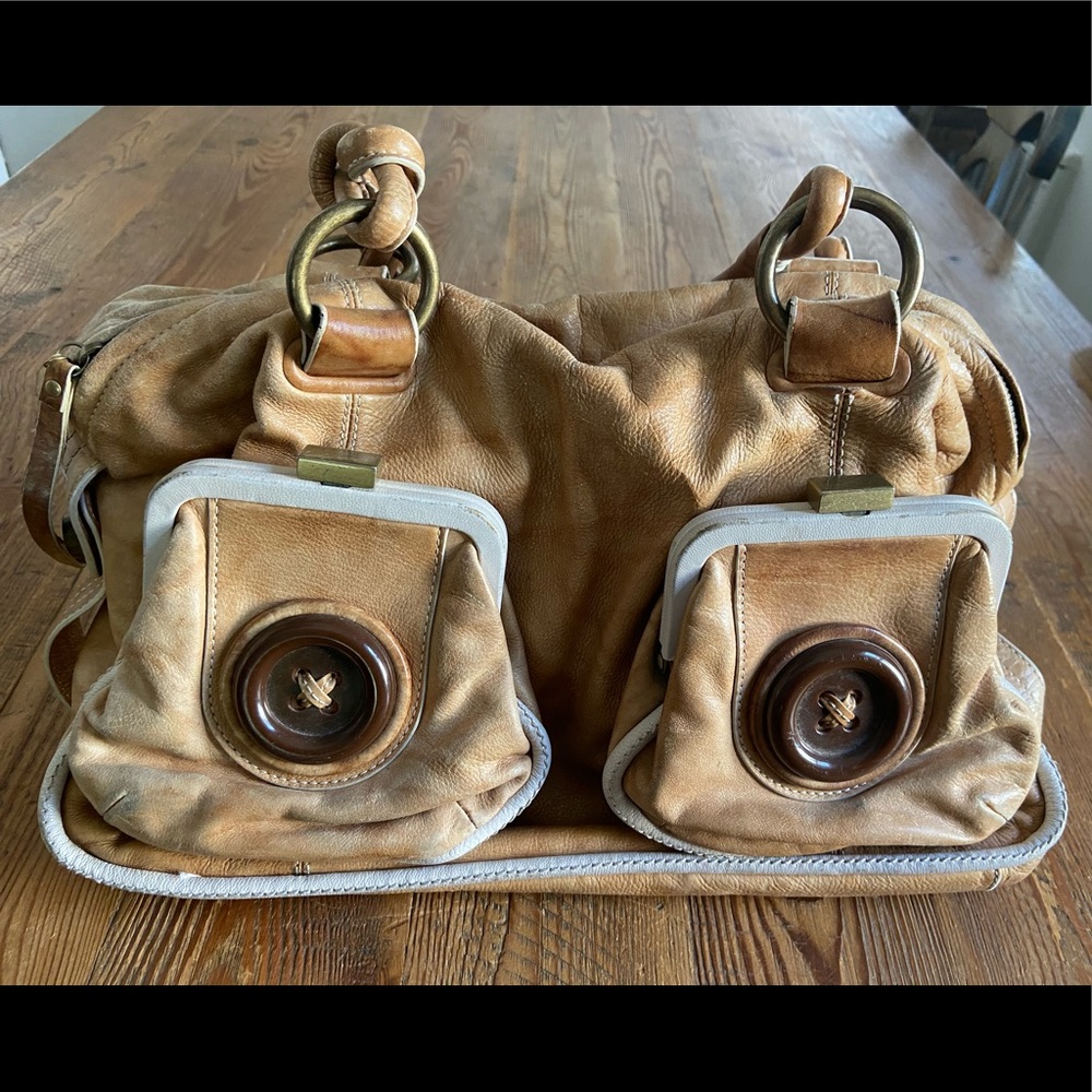 Mimco distressed shoulder bag
